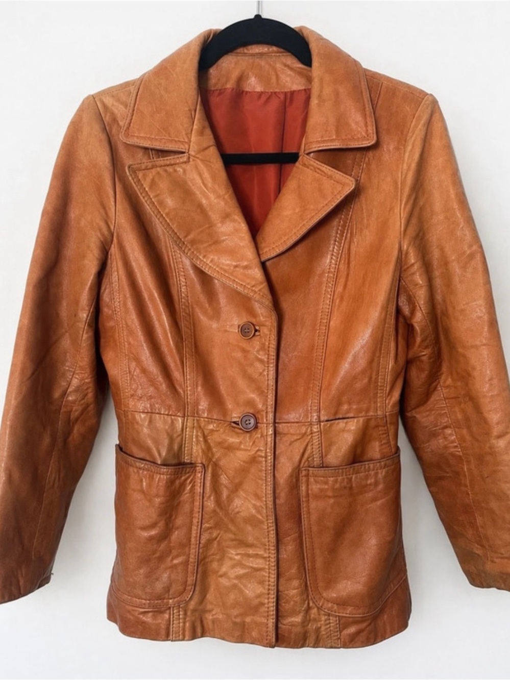 Genuine Leather Button-Front Jacket